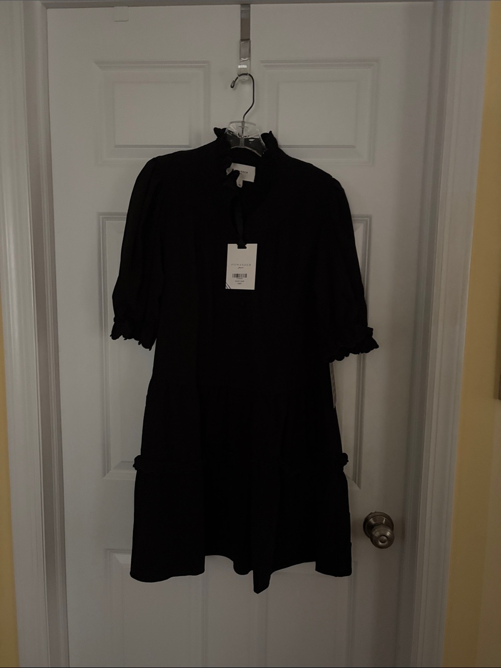Tuckernuck Black Ruffle-Sleeve Mini Dress